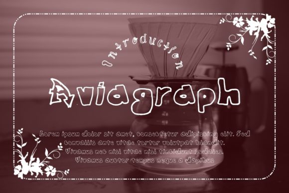 Aviagraph: A Quirky Display Font for Handmade Creations