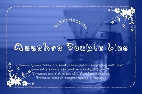 Azzahra Double Line Font for Business Branding
