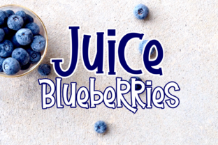 Juice Blueberries Font for Web Design