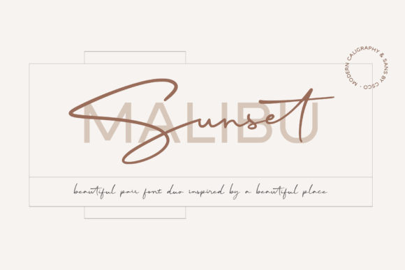 Malibu Sunset Font for Modern Web Design