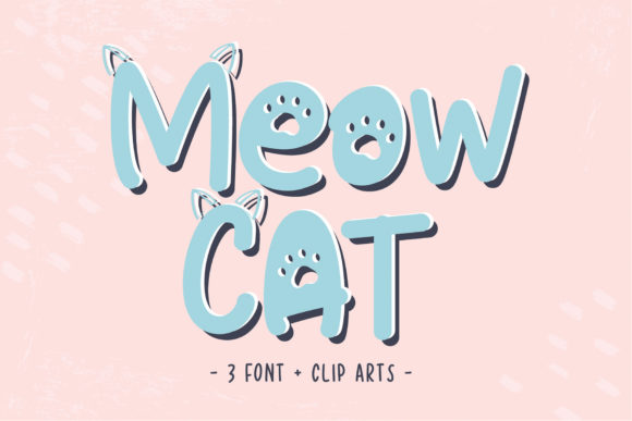 Meow Cat: A Bold and Sweet Display Font for Digital Creatives