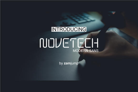 Novetech: A Modern Display Font for Digital Creativity