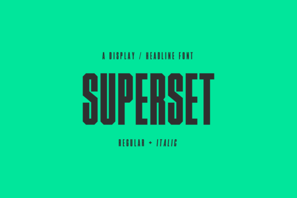 Superset Font for Strong Editorial Design