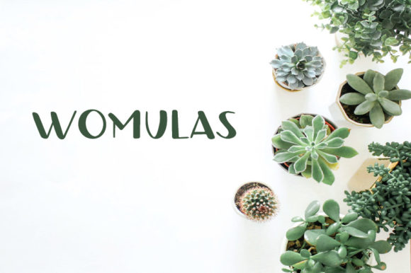Womulas: A Playful Display Font for Creative Projects